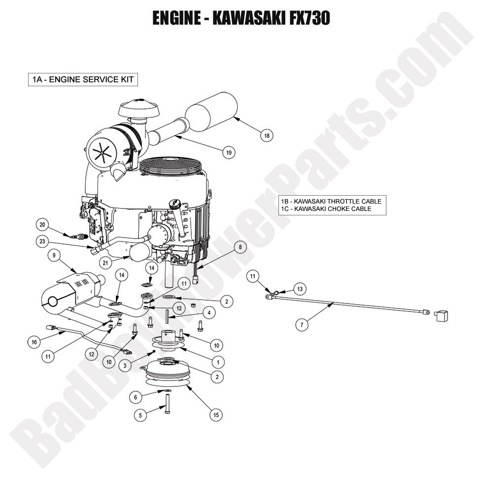 3532 - Bad Boy Mower Parts Lookup > 2024 > Revolt (48\"-61\" Decks) > Engine - Kawasaki FX730